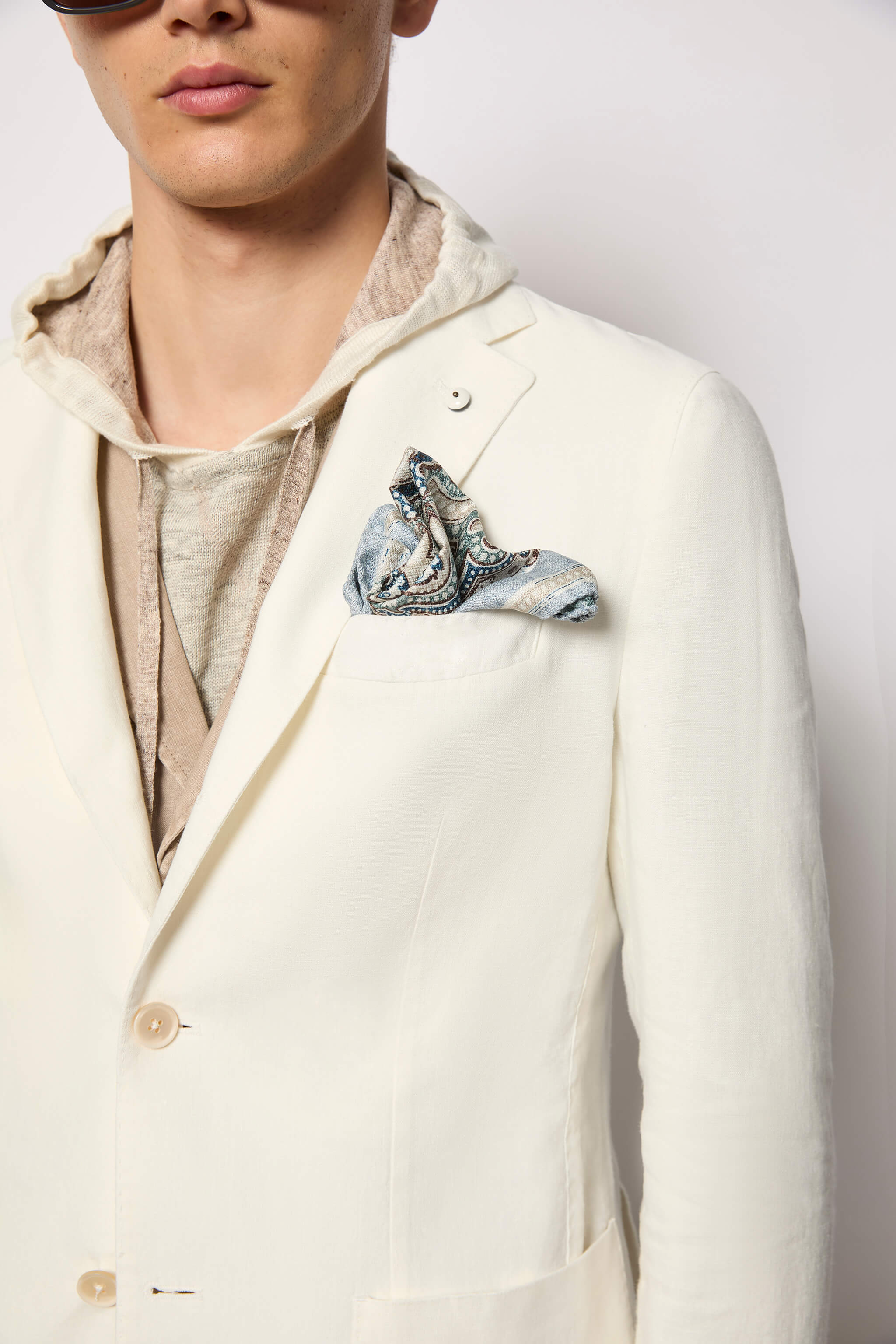 STEVE jacket in linen washed - ivory