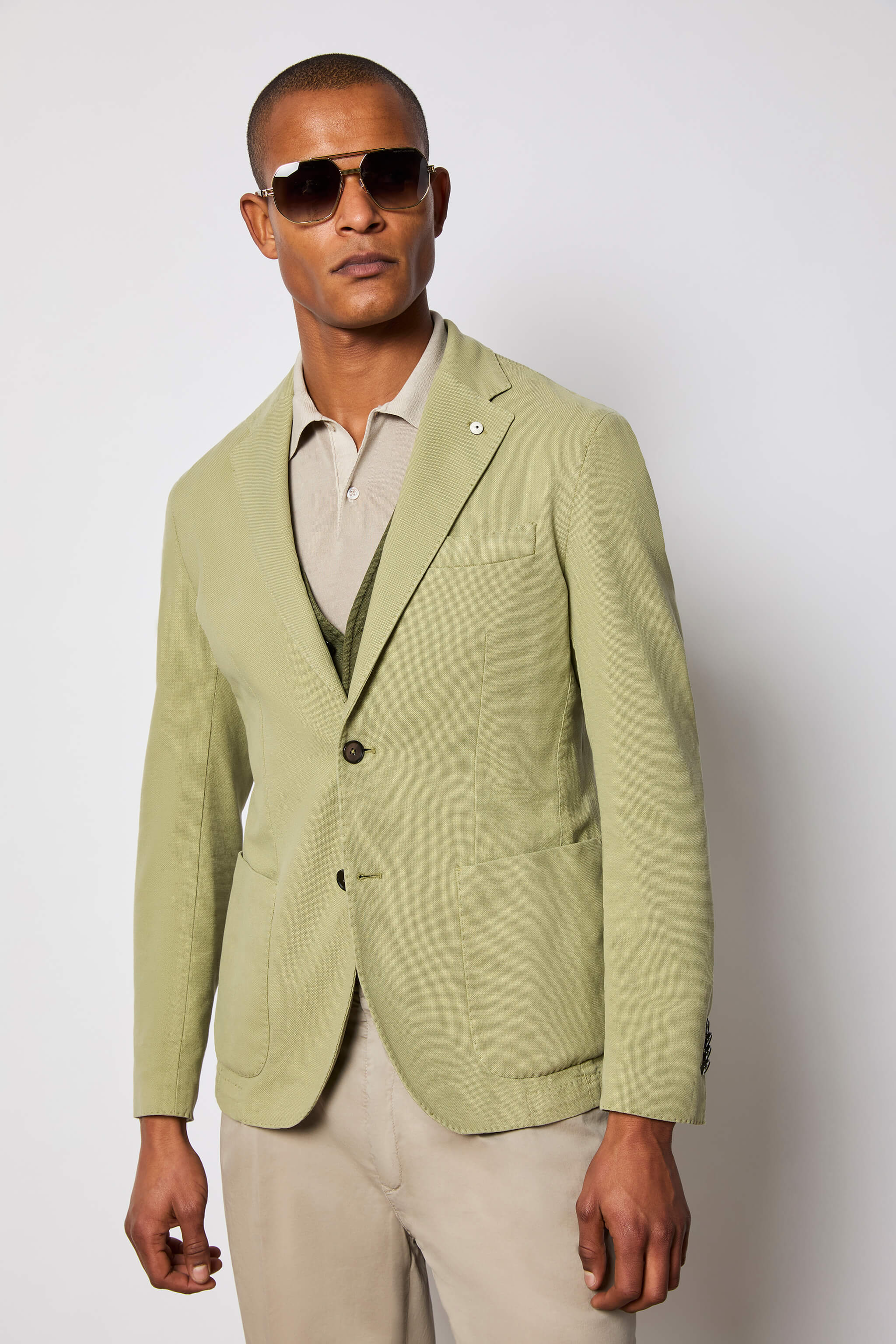 Garment-dyed JACK jacket slim fit - green