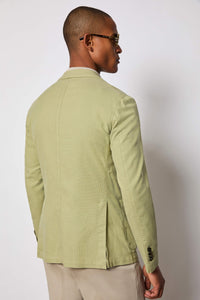 Garment-dyed jack jacket slim fit - green light green