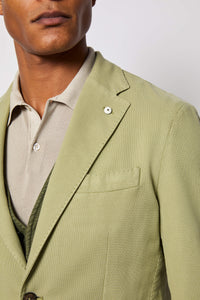 Garment-dyed jack jacket slim fit - green light green