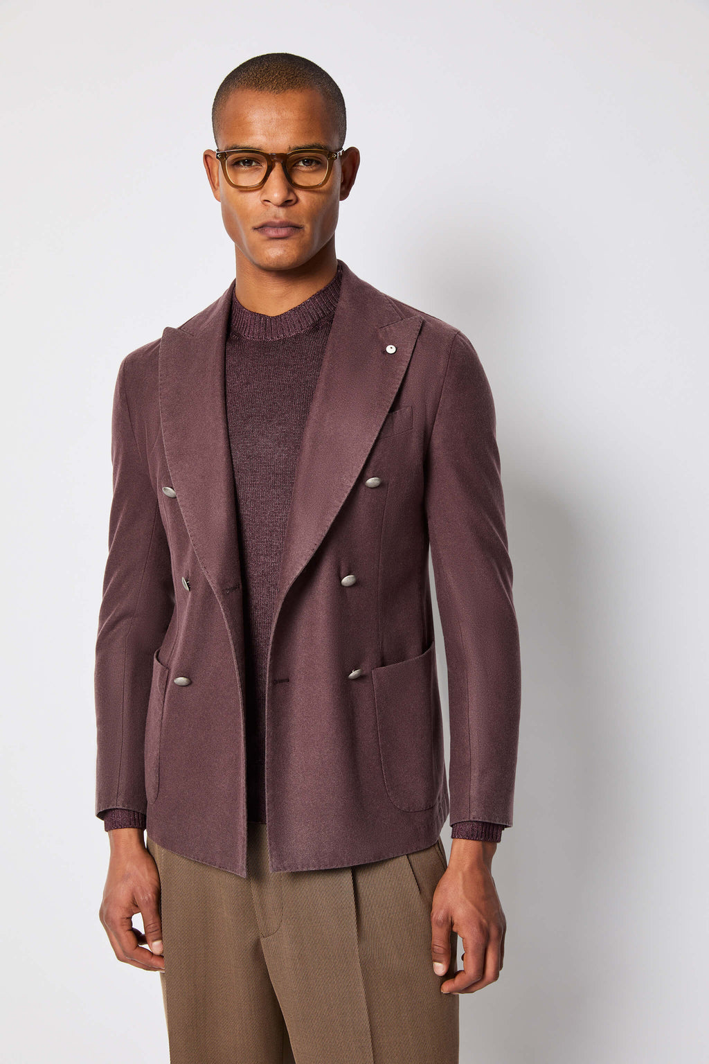 Giacca TOM doppiopetto tinto capo bordeaux