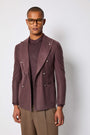 Giacca TOM doppiopetto tinto capo bordeaux 