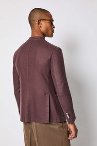 Giacca tom doppiopetto tinto capo bordeaux bordeaux