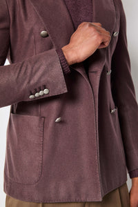 Giacca tom doppiopetto tinto capo bordeaux bordeaux