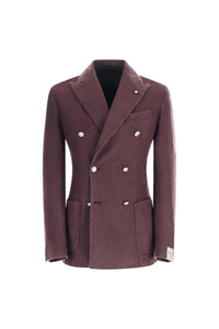Giacca tom doppiopetto tinto capo bordeaux bordeaux