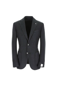 Garment-dyed jack jacket in dark gray dark gray