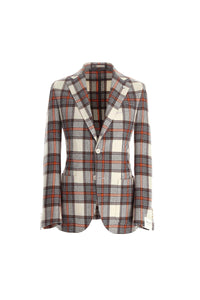 Garment-dyed slim-fit jack jacket in ivory white