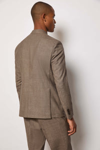 Double-breasted tom suit untreated - taupe brown