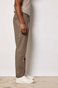Double-breasted tom suit untreated - taupe brown