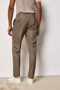 Double-breasted tom suit untreated - taupe brown
