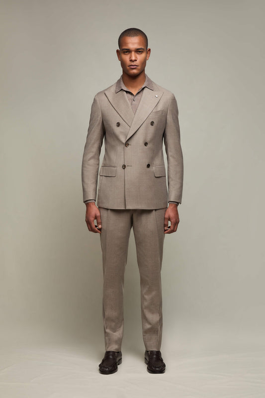 MATTHEW wool suit in sand beige