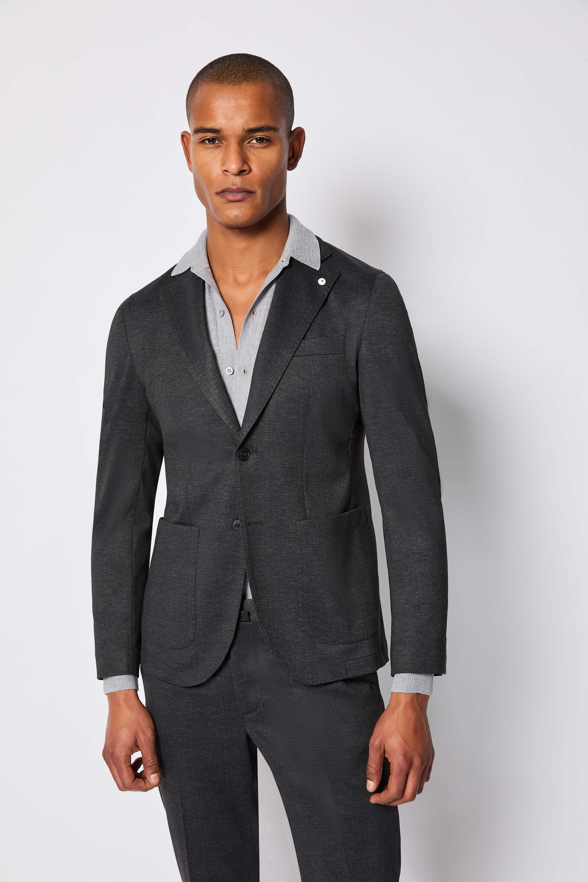 Abito SAM in jersey tecnico grigio scuro melange