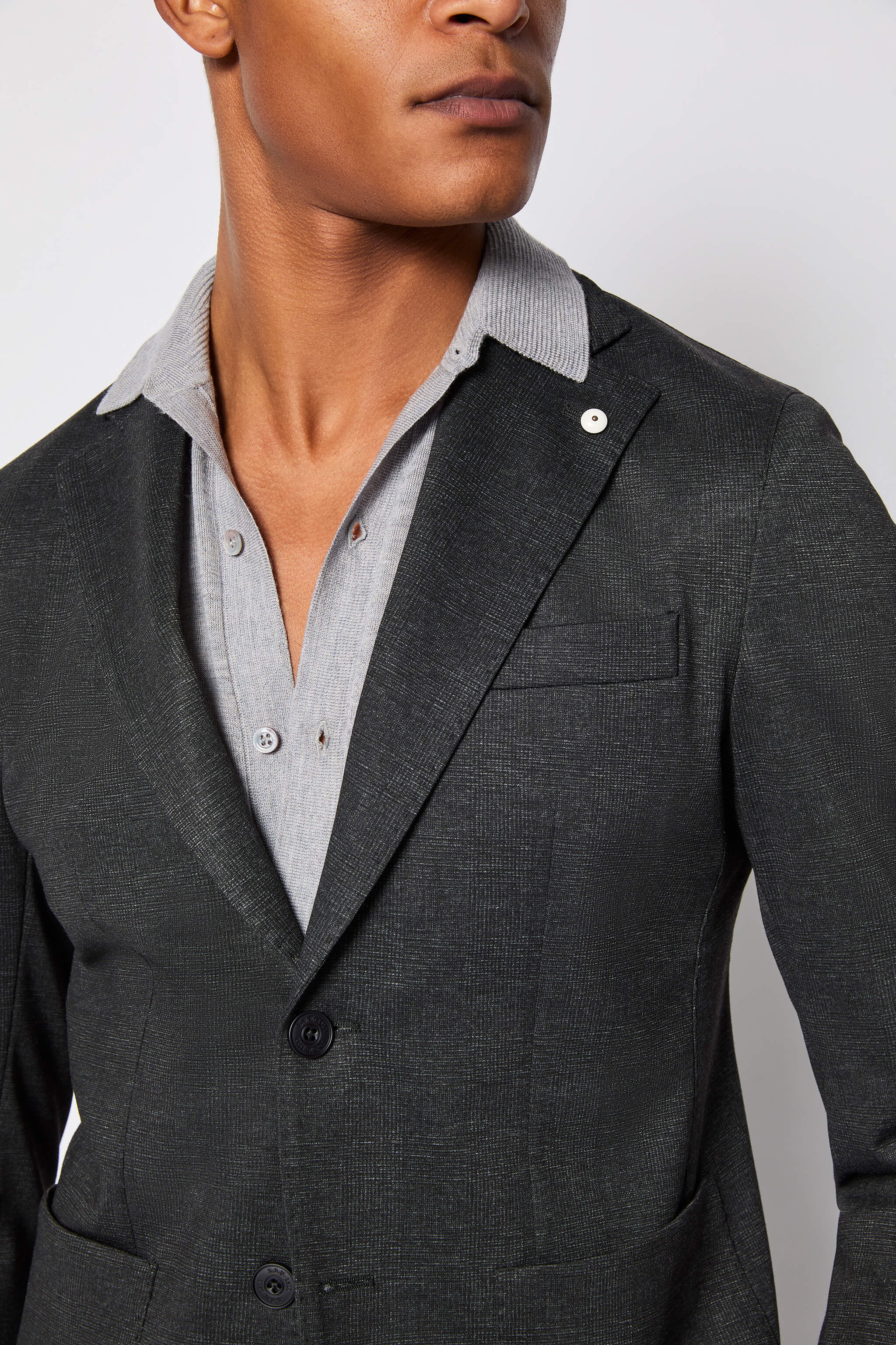 Abito SAM in jersey tecnico grigio scuro melange