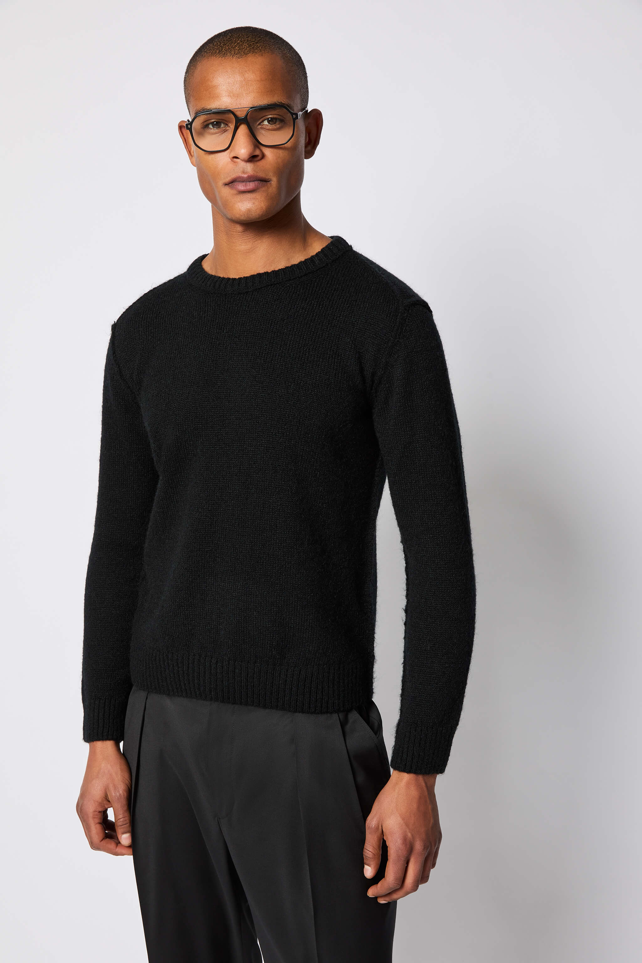 Black crewneck
