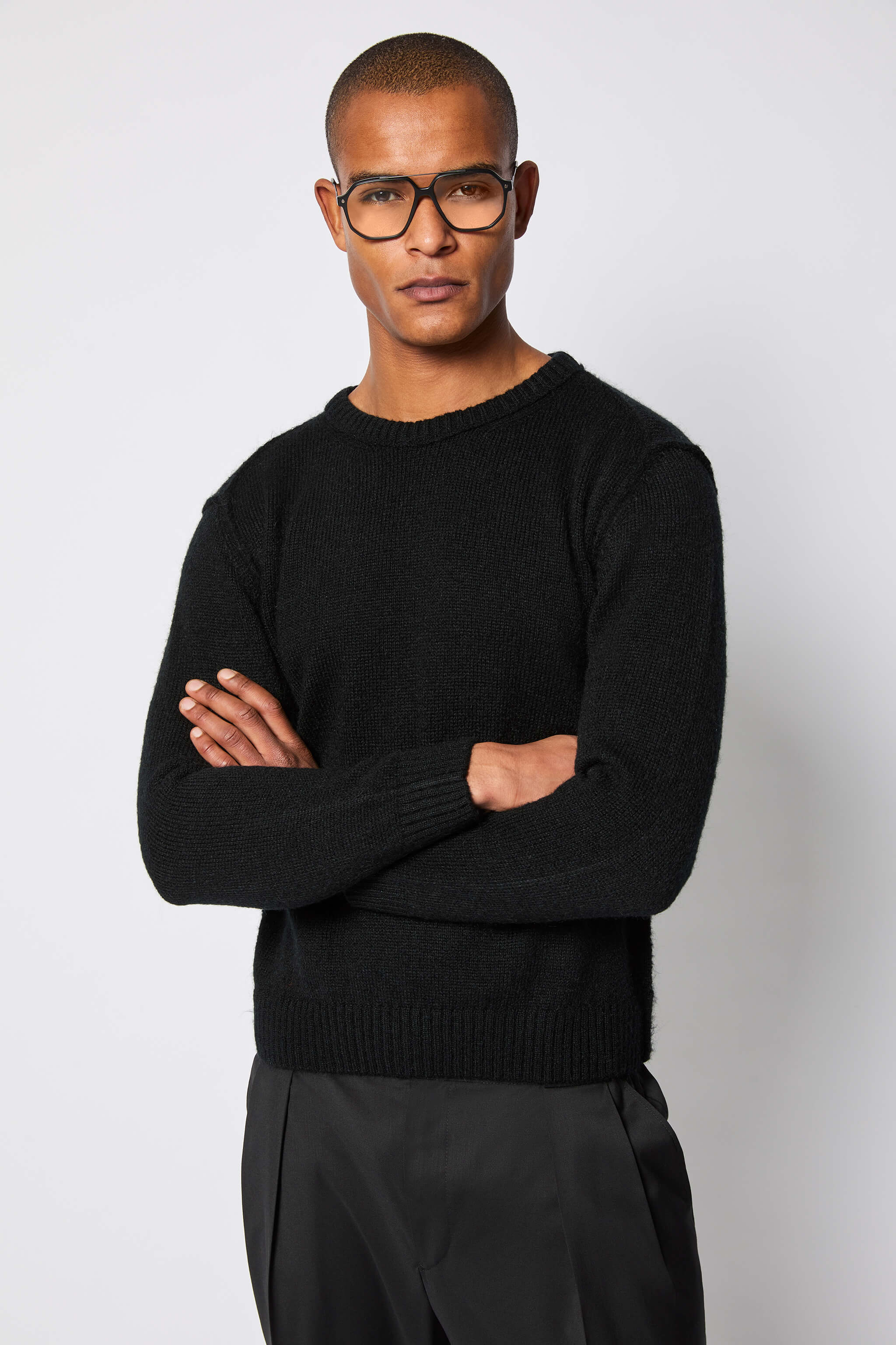 Black crewneck