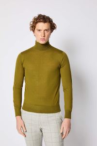 Acid-green turtleneck light green
