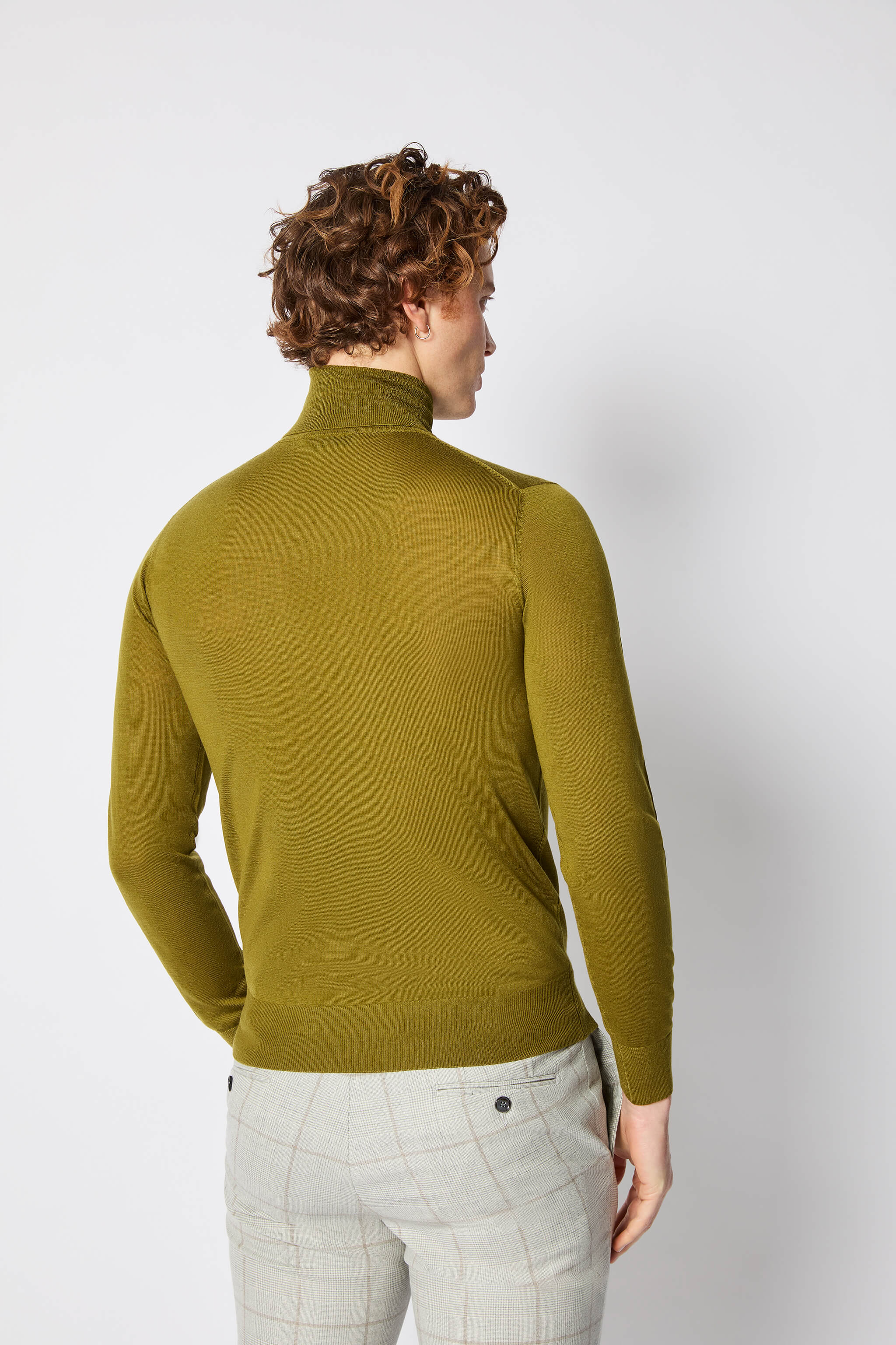 Acid-green turtleneck