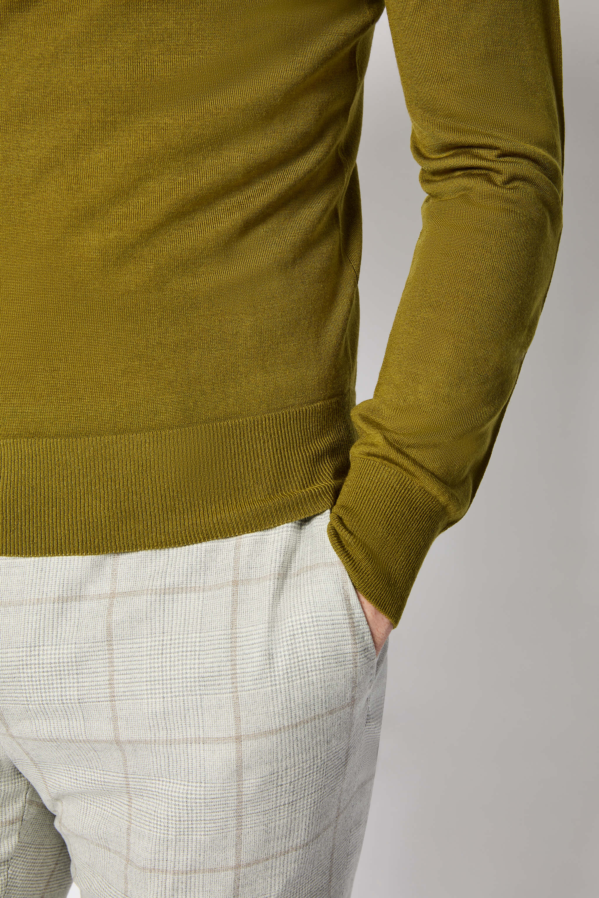 Acid-green turtleneck