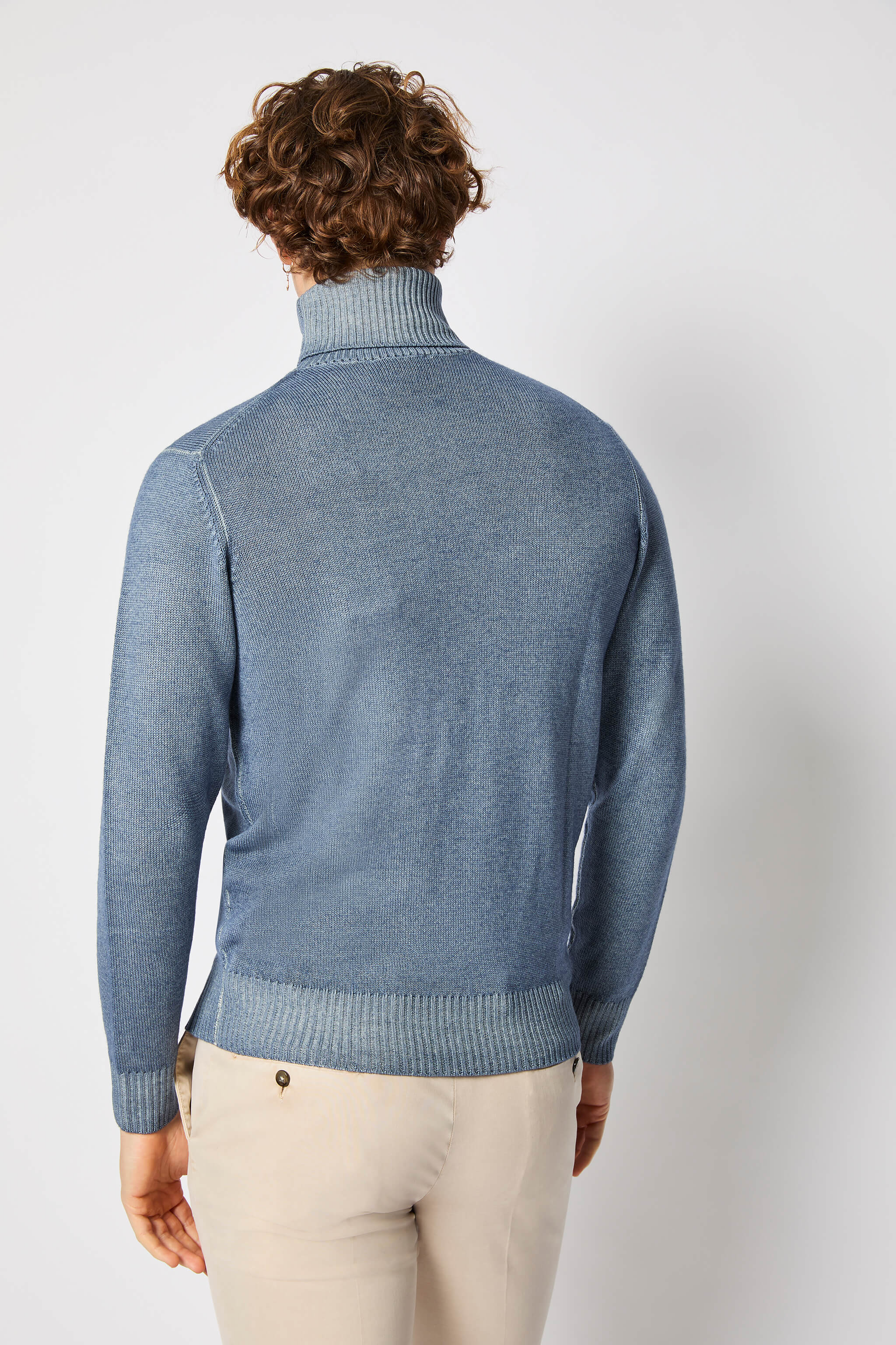 Powder blue turtleneck