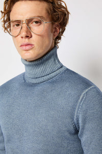 Powder blue turtleneck light blue
