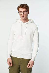 Knit hoodie white