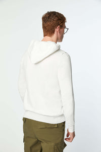 Knit hoodie white