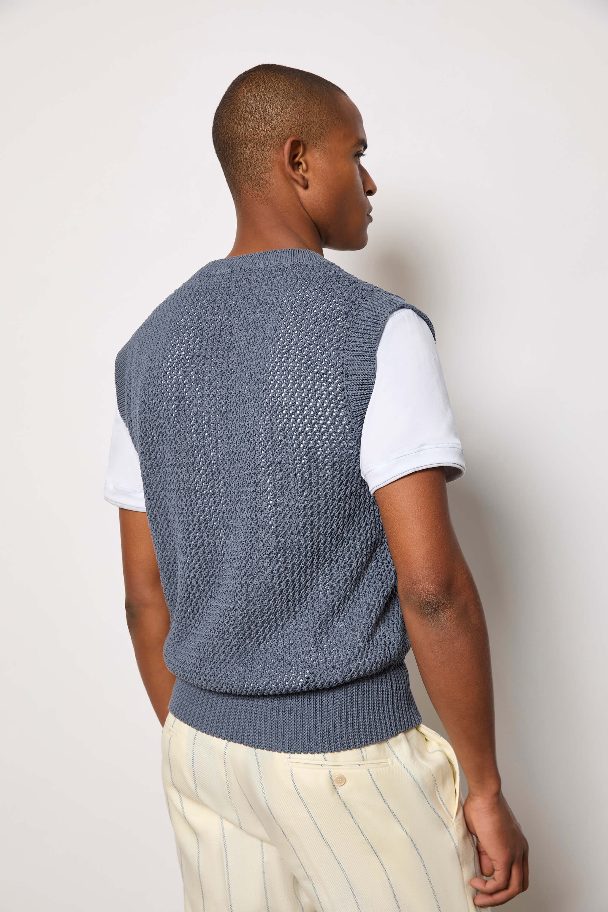 Knit vest - powder blue