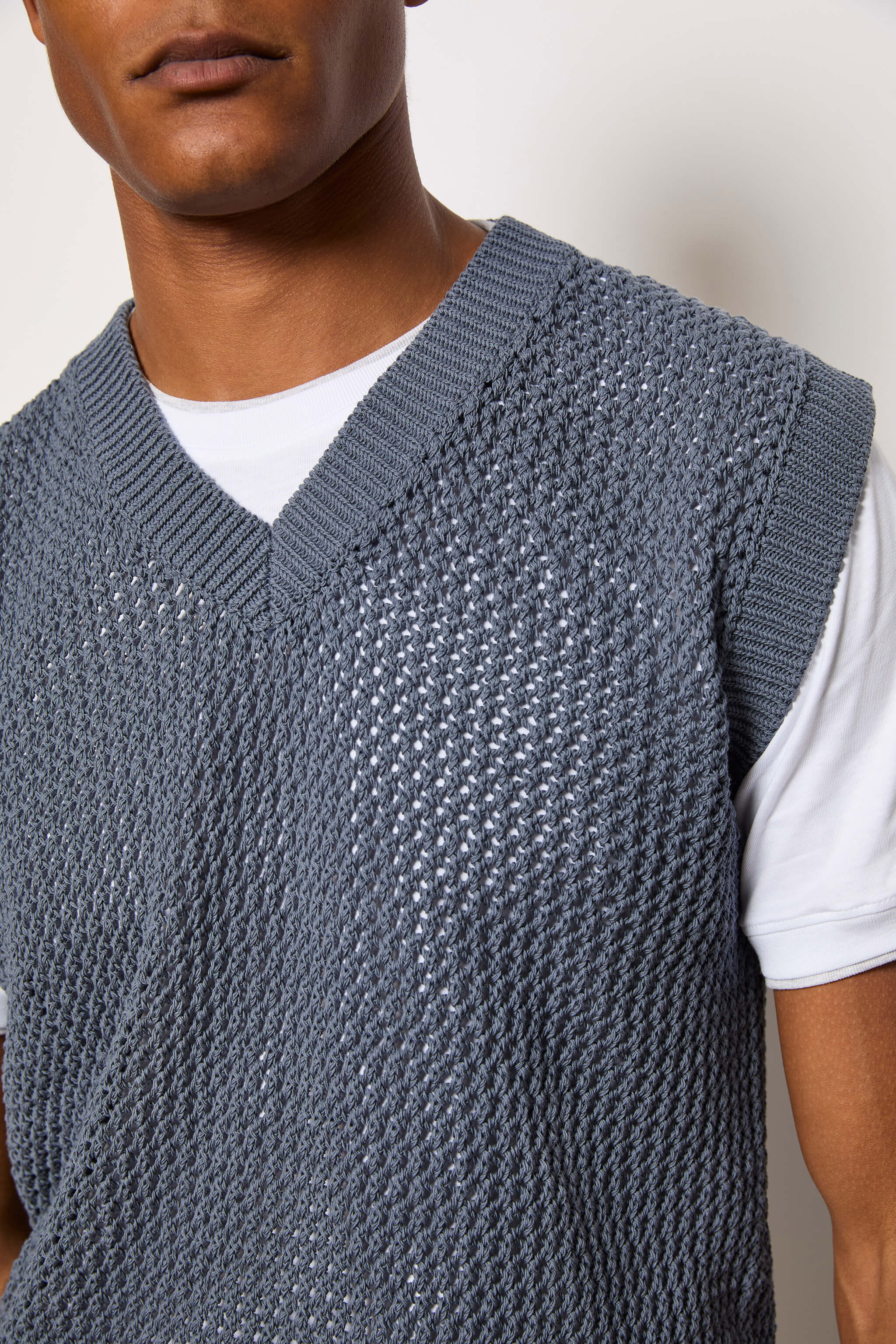 Knit vest - powder blue