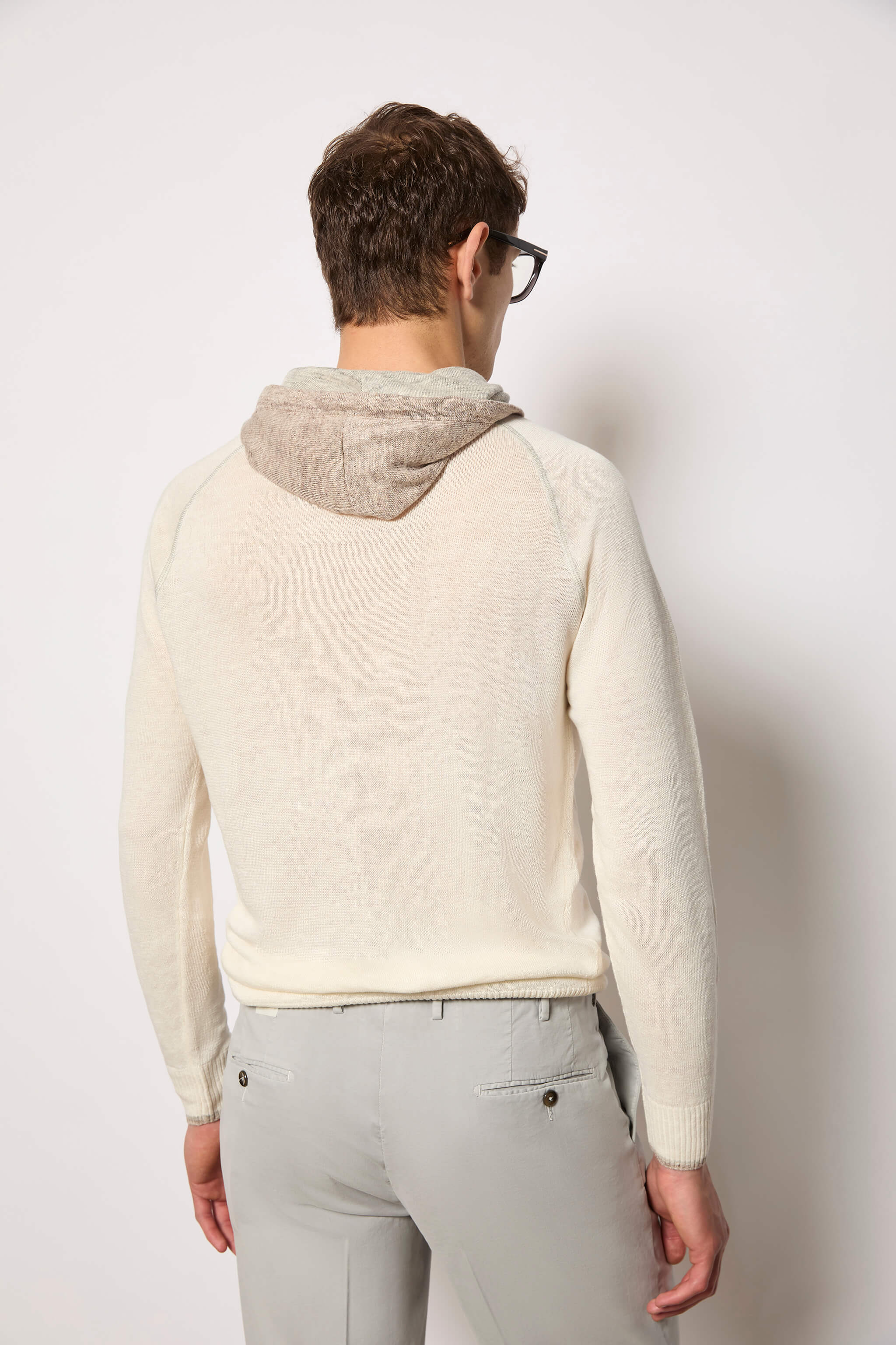 Knit hoodie - ivory