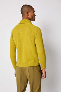 Acid-green turtleneck light green