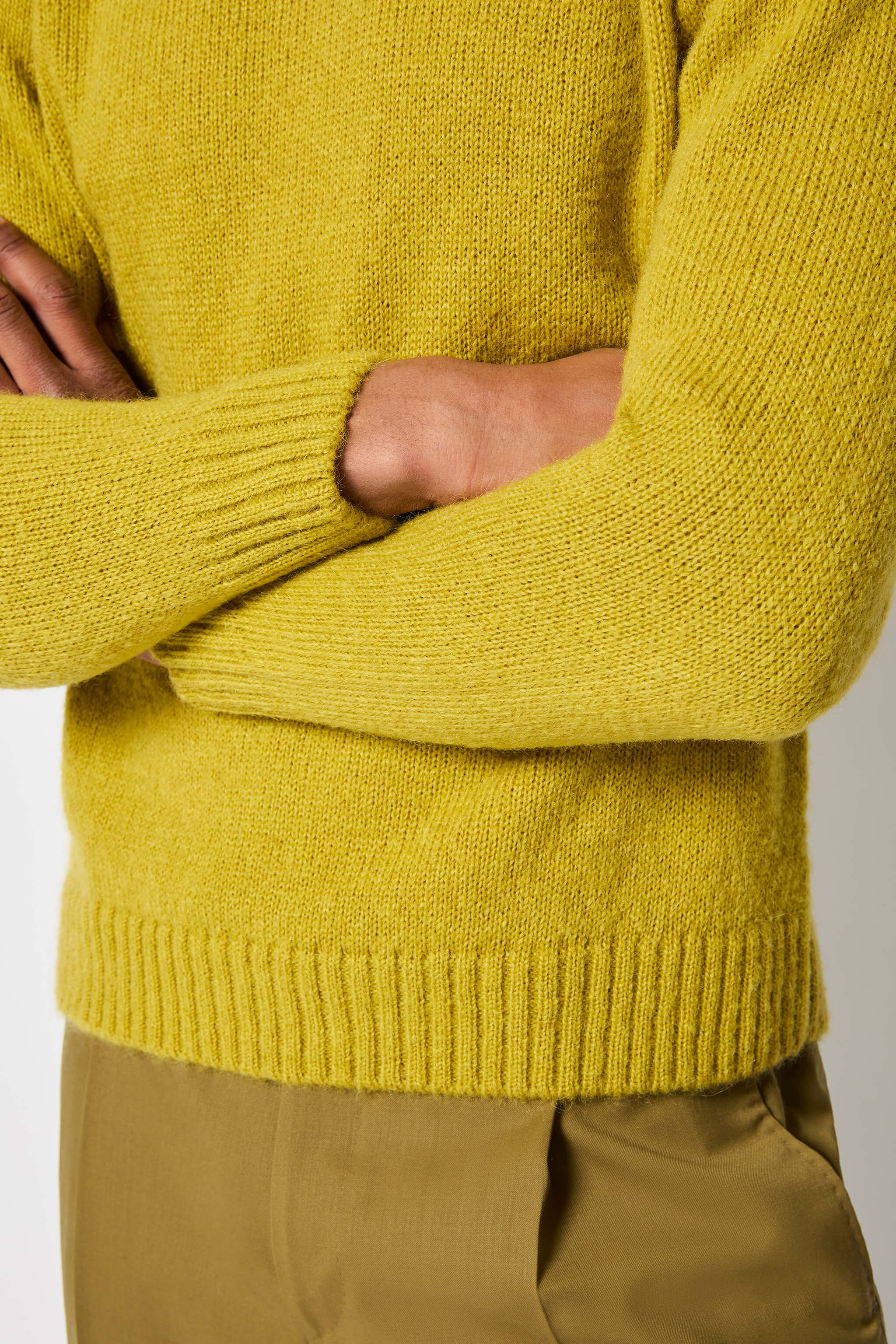 Acid-green turtleneck