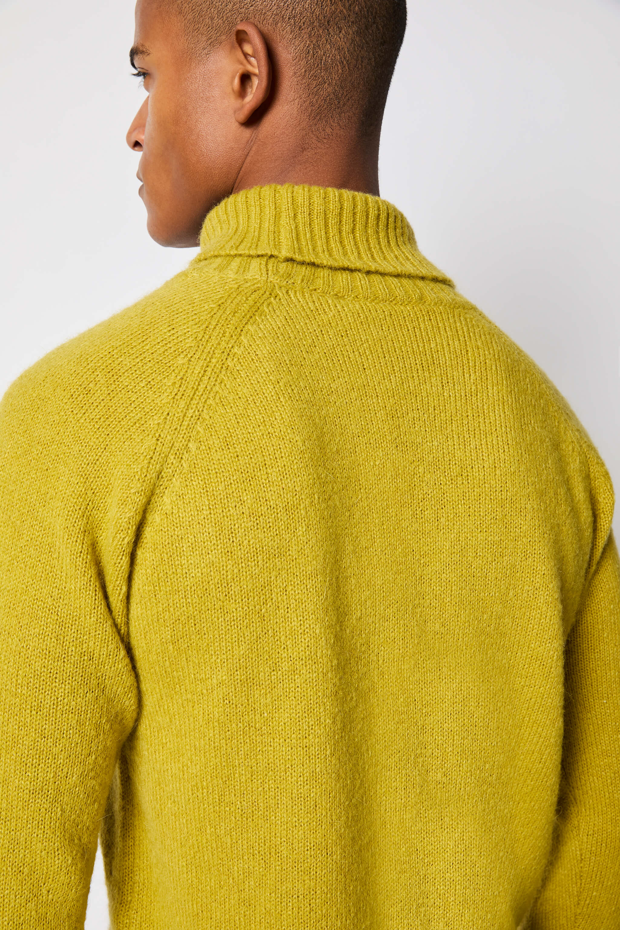 Acid-green turtleneck
