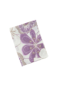 Floral print scarf in lilac purple