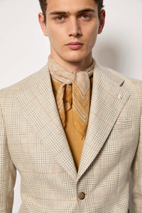 Foulard fantasia geometrica beige beige