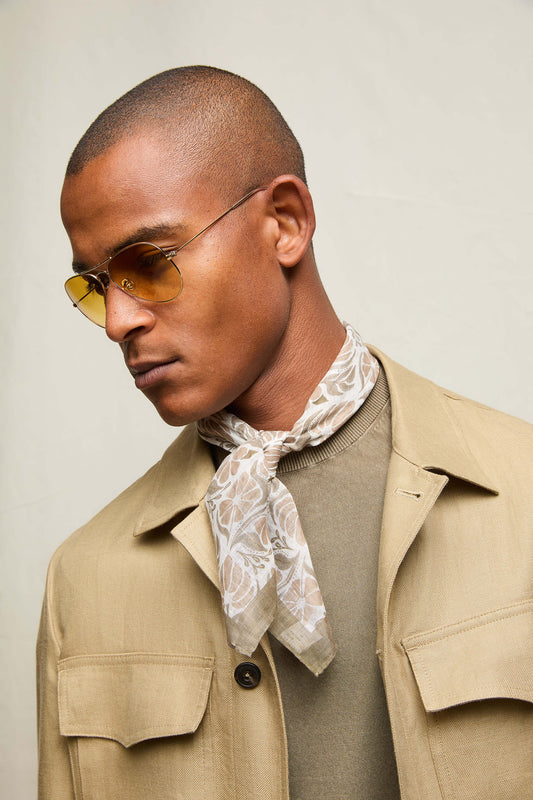 Foulard fantasia botanica beige