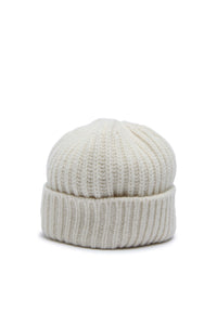 Cashmere beanie in ivory white