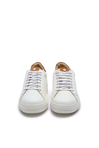 Retro tennis sneakers in camel brown