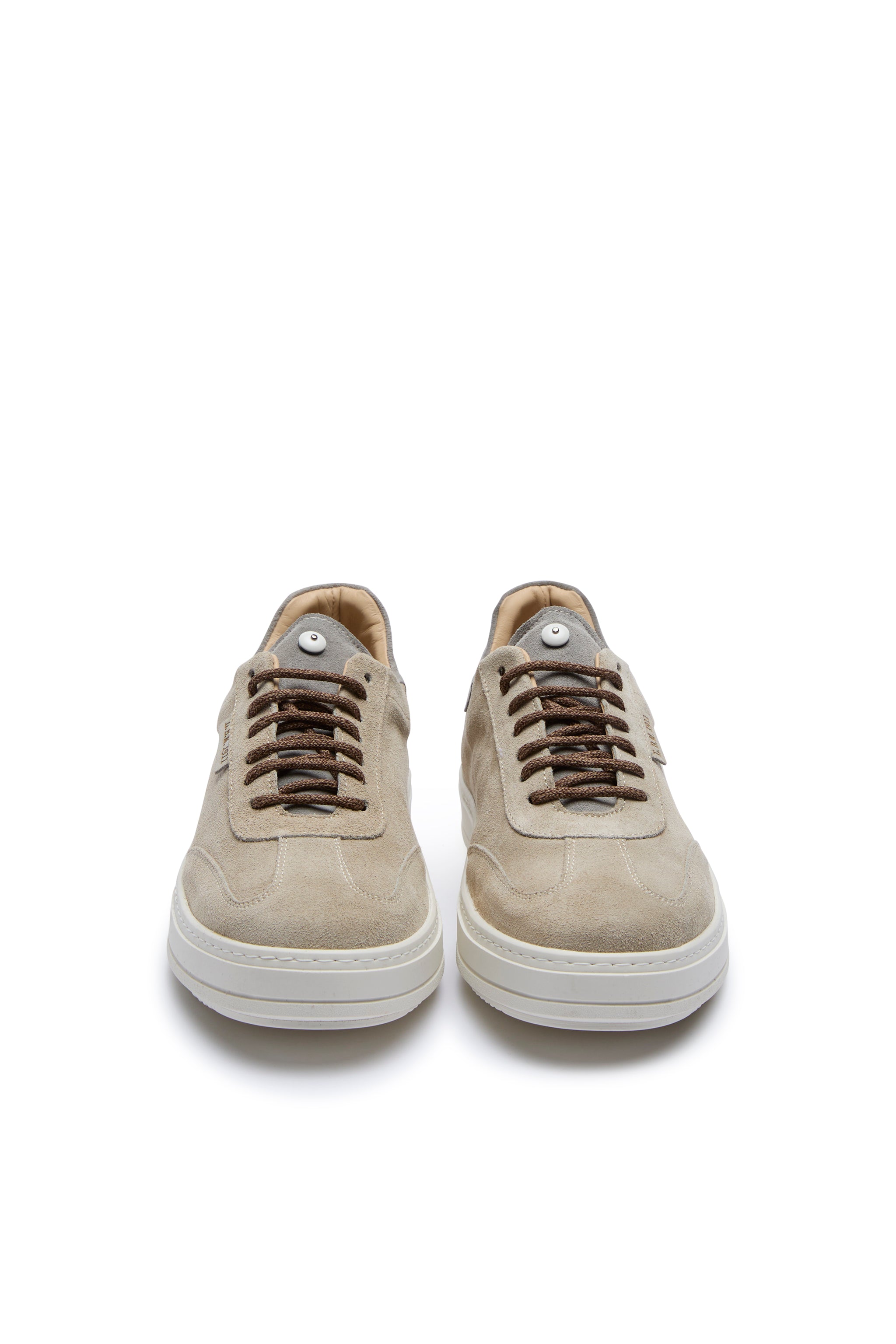 Sneakers in suede beige