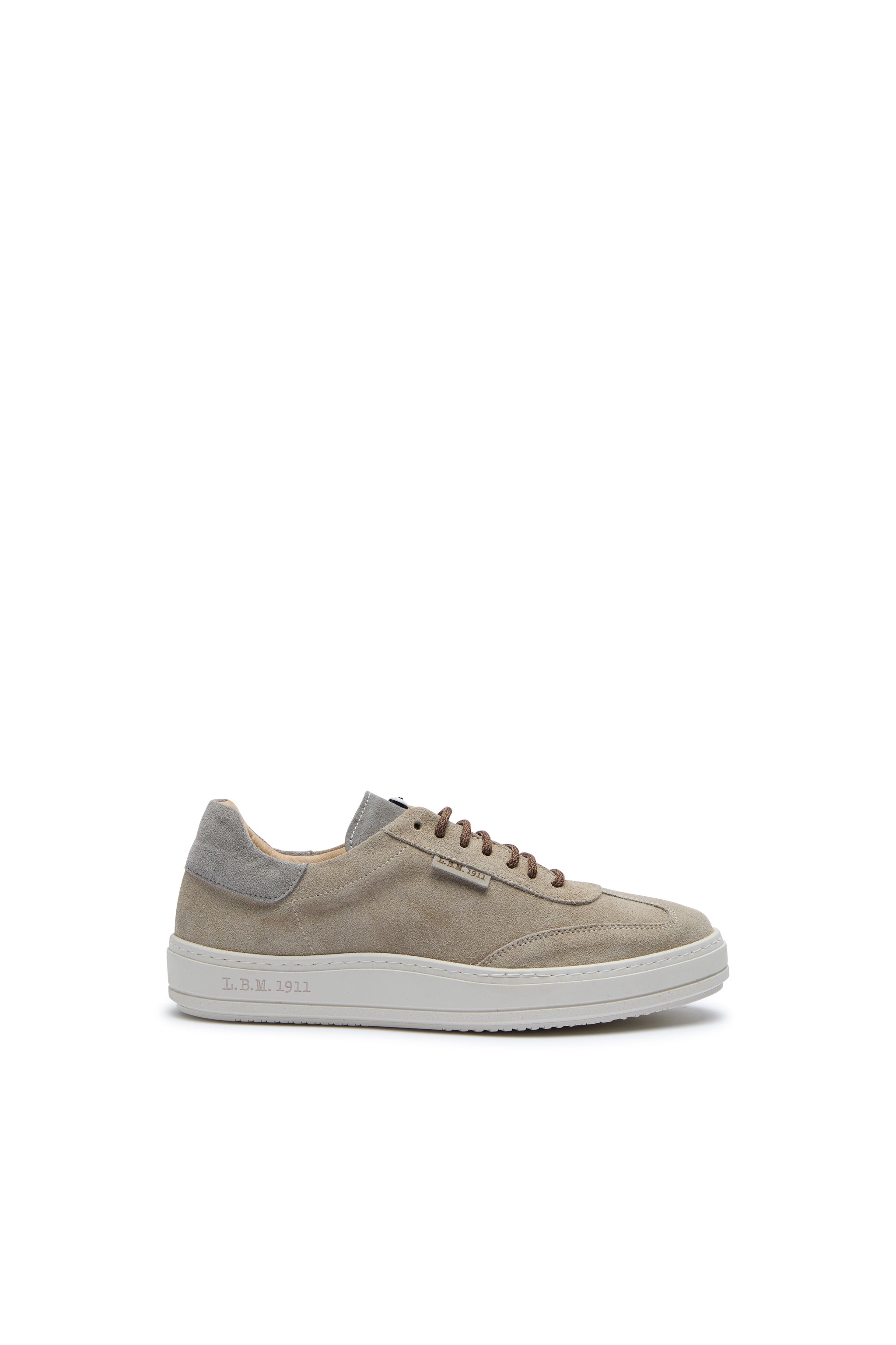 Sneakers in suede beige