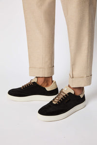 Black suede sneakers black