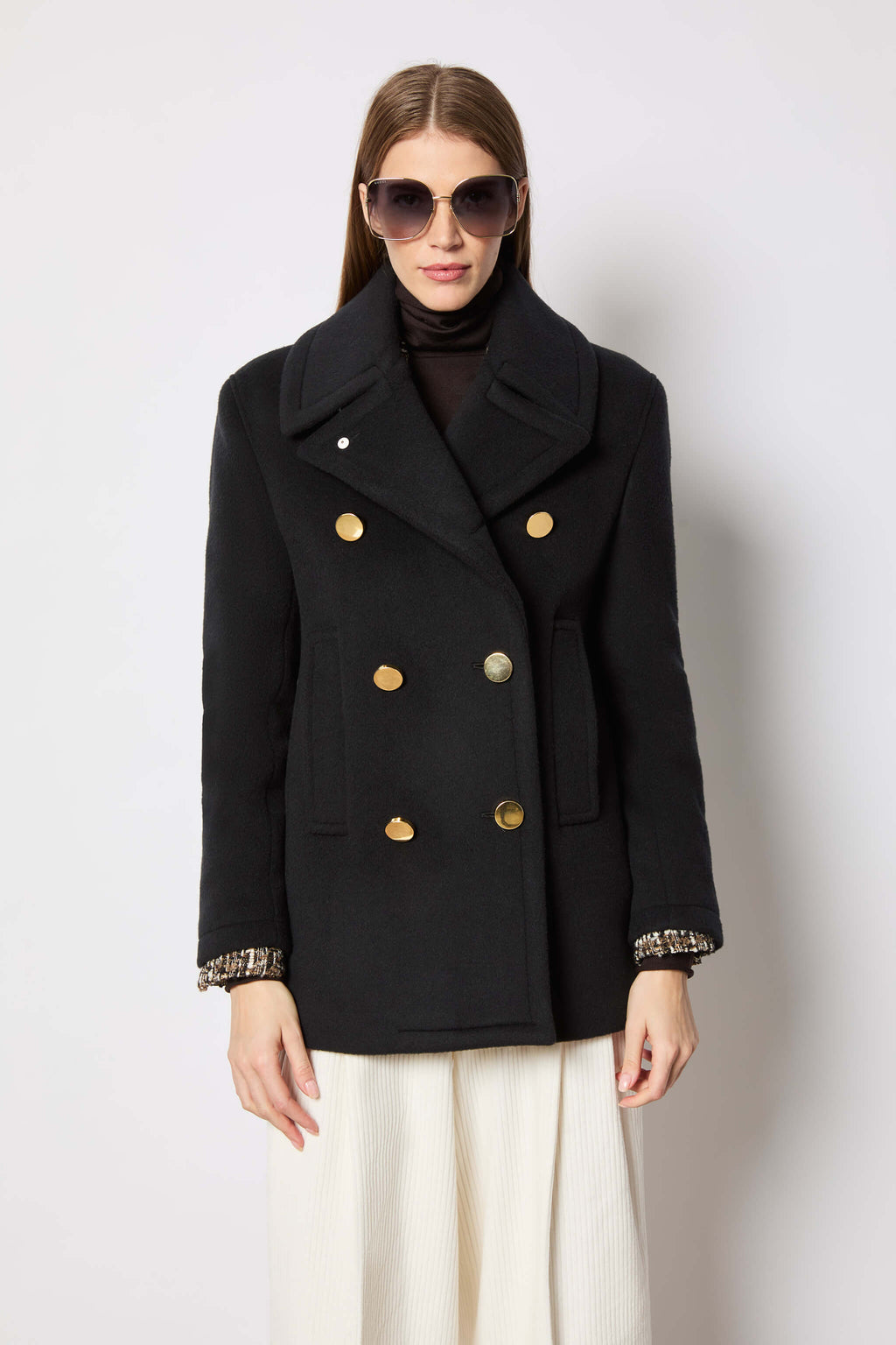 Peacoat doppiopetto nero