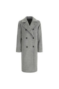 Light gray double-breasted coat light grey