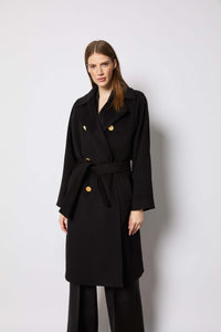 Erika pant double-breasted cashmere coat black black