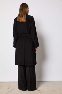 Erika pant double-breasted cashmere coat black black