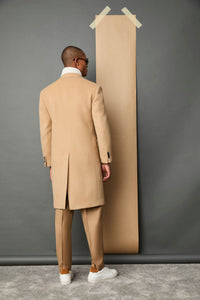 Untreated coat in camel earth