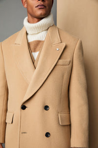 Untreated coat in camel earth