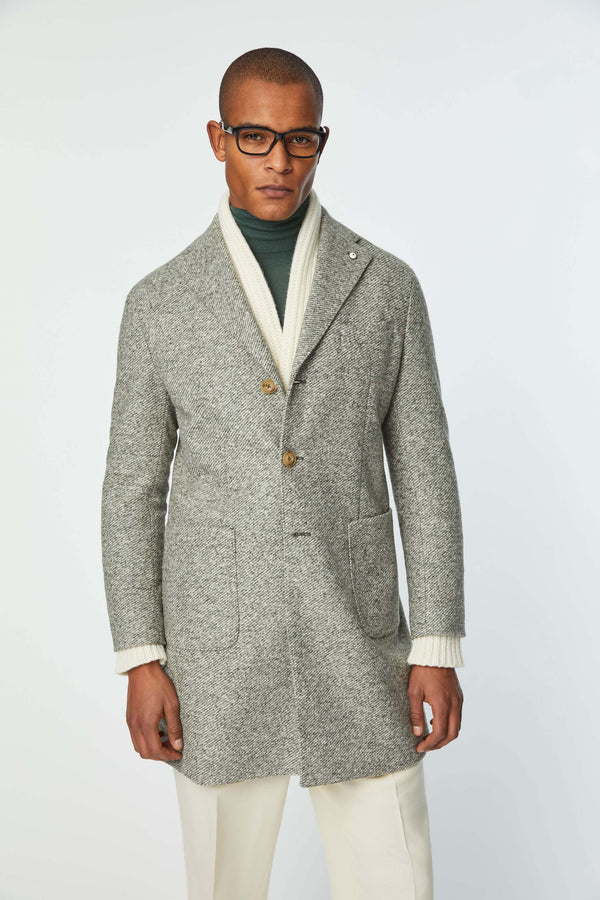 L.B.M. 1911 Cappotto London in jersey verde pastello Cappotto London in jersey verde pastello