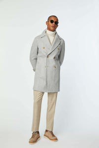 Jersey Chesterfield coat in gray | L.B.M. 1911