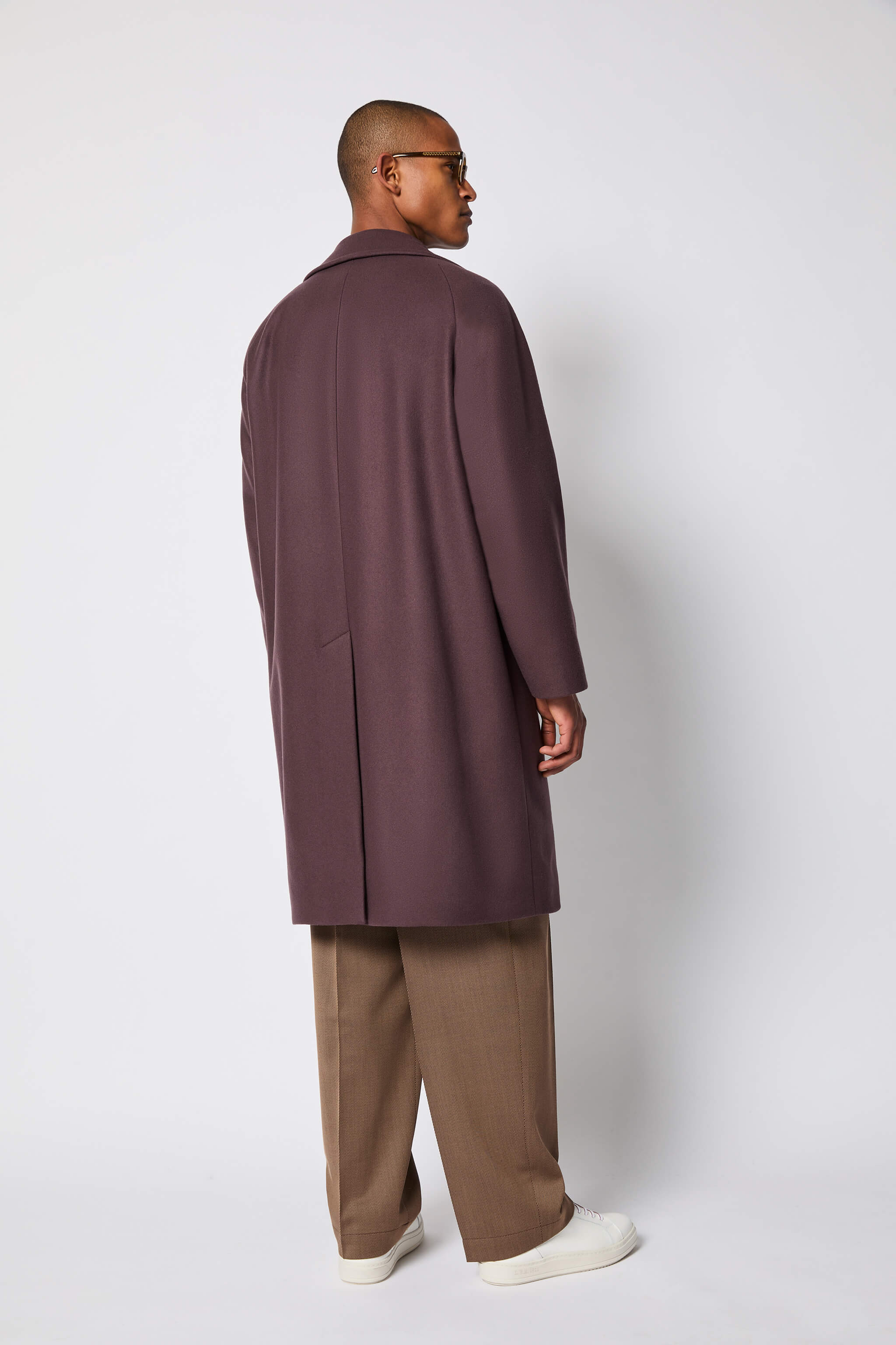 Cappotto over doppiopetto bordeaux