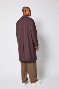 Cappotto over doppiopetto bordeaux bordeaux